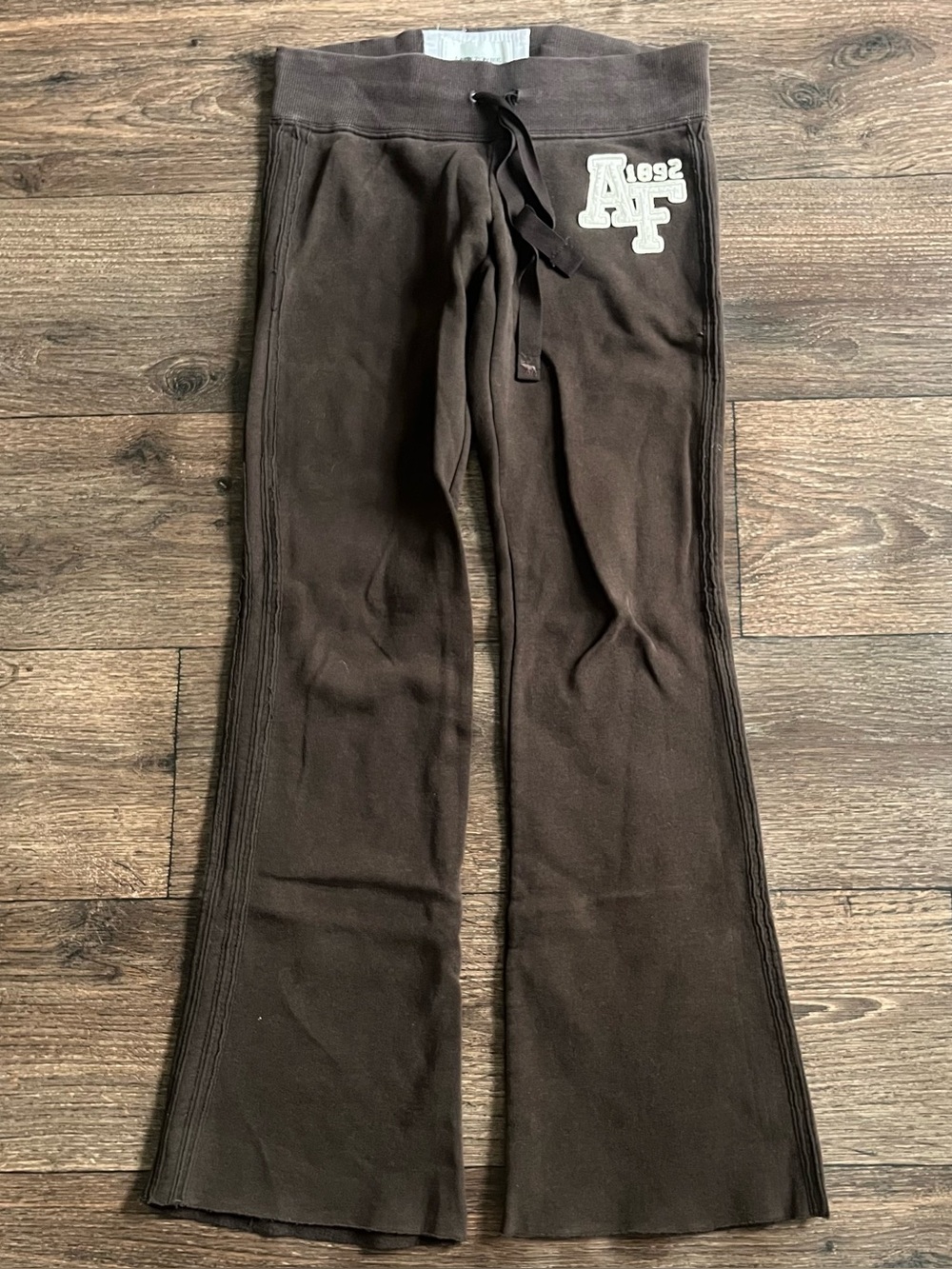 Vintage Y2K Abercrombie & fitch A&F moose chocolate brown flare sweatpants XS
